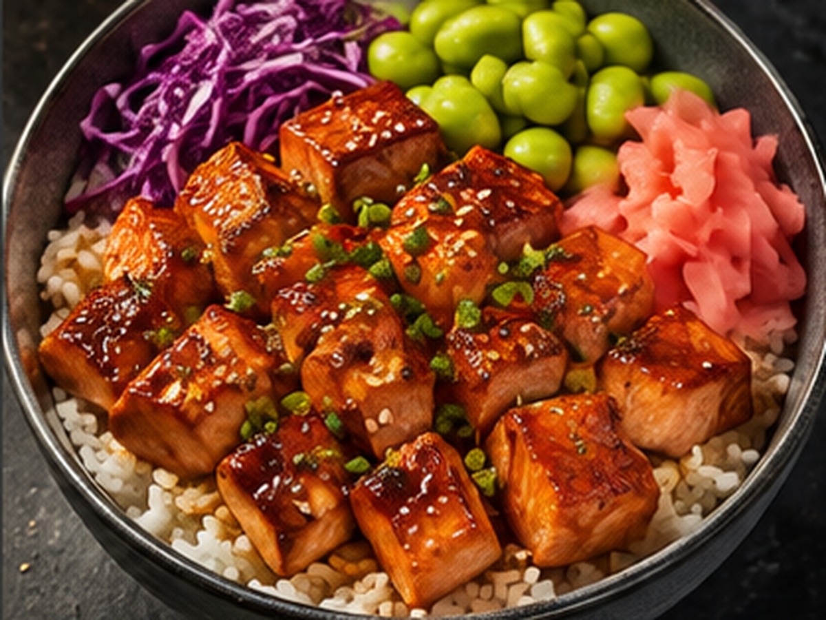 Miso Salmon Teriyaki Bowl
