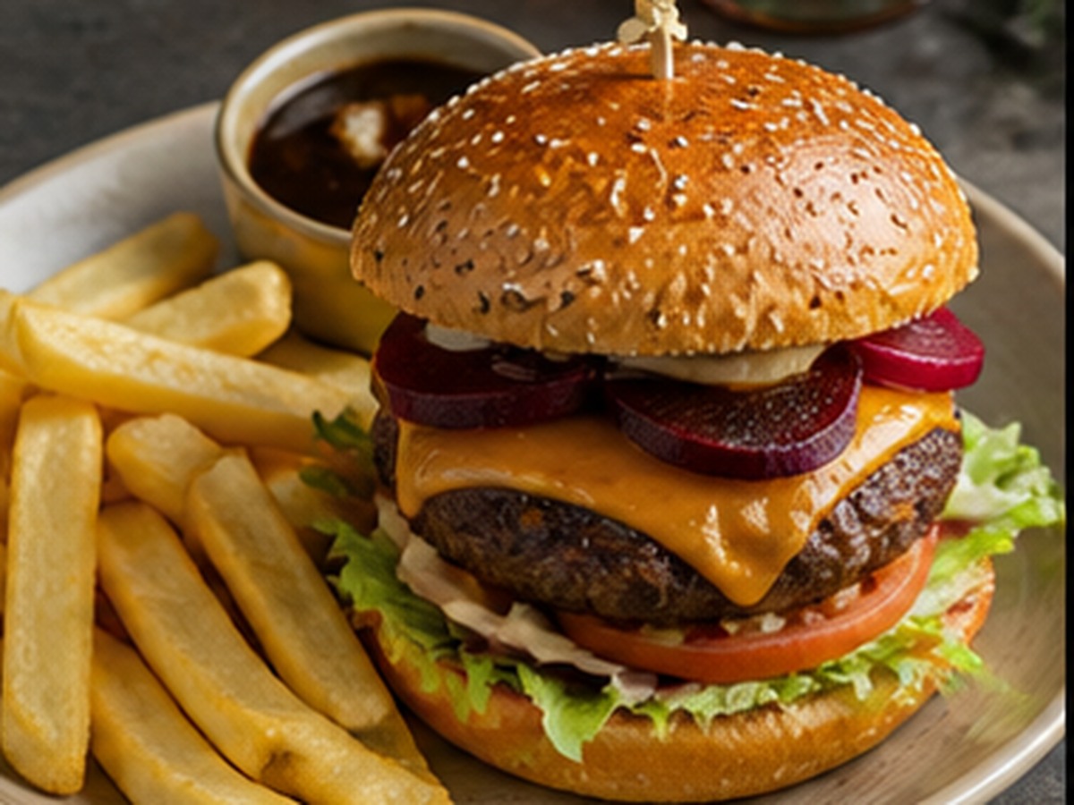Saltbush Beef & Beetroot Burger